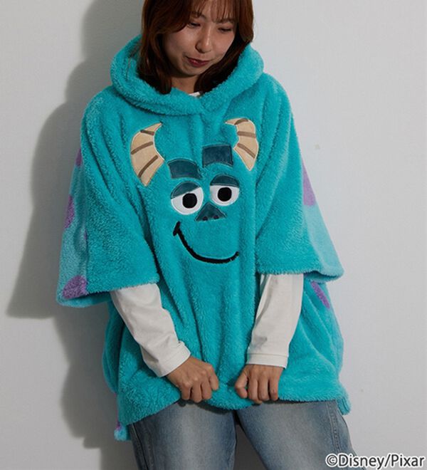 BELLUNA（ベルーナ）の「＜Ｄｉｓｎｅｙ＞【モンスターズ・インク（サリー）】両面ボアポンチョ（パジャマ・ルームウェア）」｜詳細画像