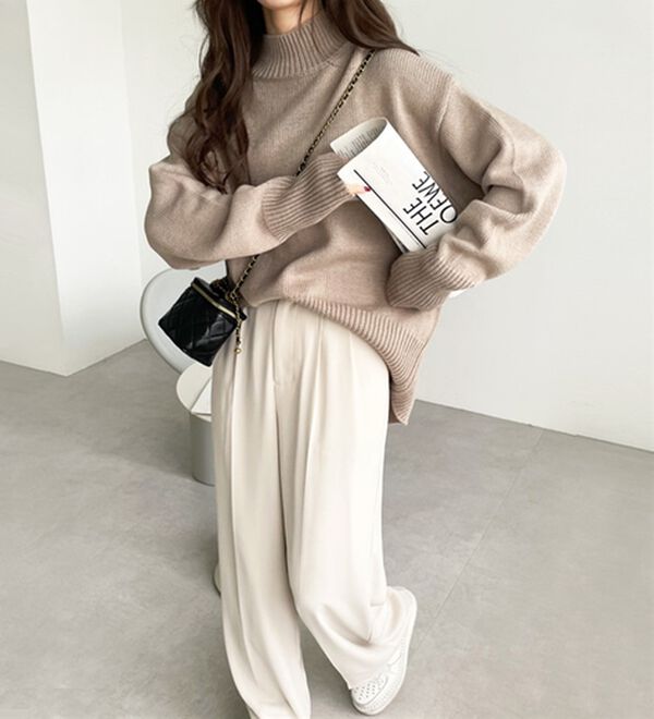 GeeRA（ジーラ）の「バックスリットニットトップス（ニット・セーター）」｜詳細画像