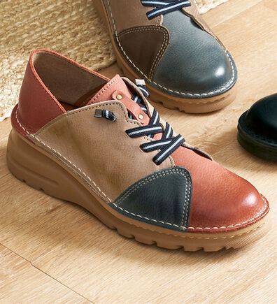 ルフラン（ルフラン）の「アビータ　足にやさしい４Ｅ牛革配色シューズ（スニーカー）」