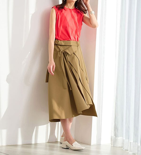 RANAN（ラナン）の「ラップデザインハイウエストスカート（ロングスカート）」｜詳細画像