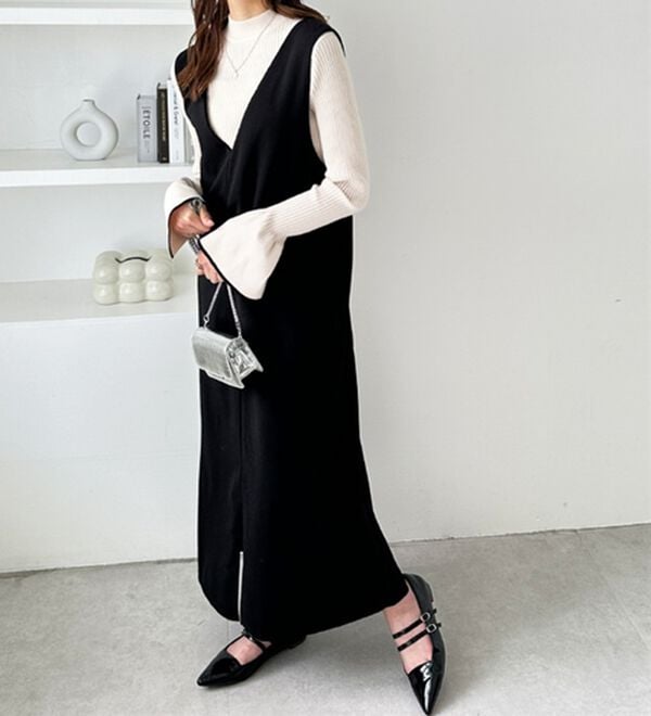 GeeRA（ジーラ）の「楽ちん！ストレッチ前後２ＷＡＹジャンパースカート（ジャンパースカート）」｜詳細画像