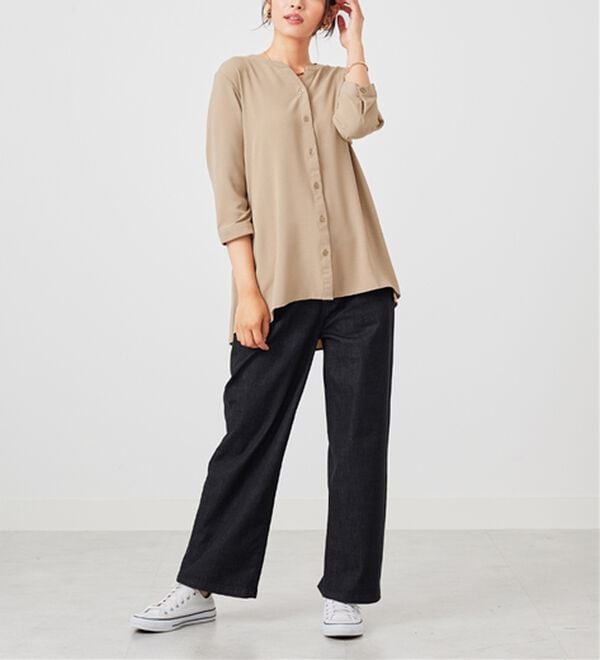 BELLUNA（ベルーナ）の「【新色追加】機能付！バックプリーツチュニック（チュニック）」｜詳細画像