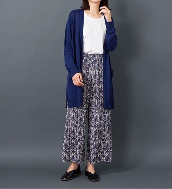 BELLUNA（ベルーナ）の「なめらか素材ゆったりプリーツパンツ（ワイドパンツ・ガウチョ）」｜詳細画像