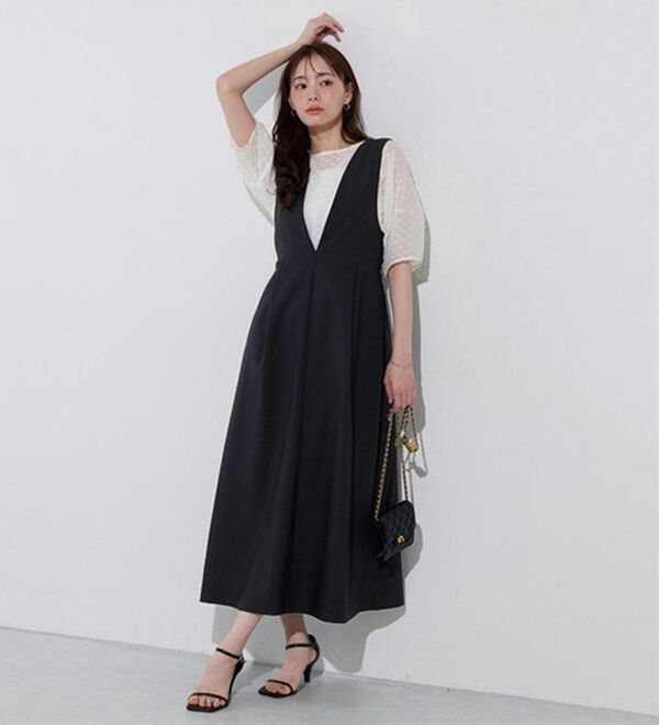 Pierrot（ピエロ）の「ウエストマークジャンパースカート（ジャンパースカート）」｜詳細画像