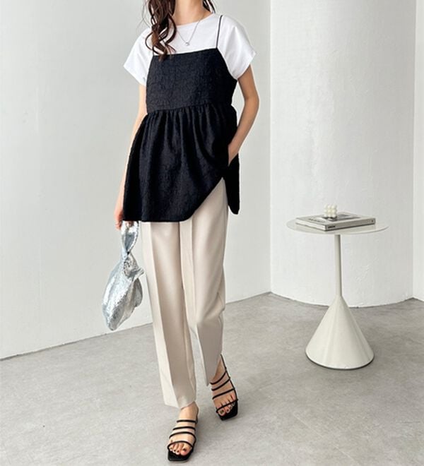 GeeRA（ジーラ）の「美脚きれい魅せ！テーパードパンツ（フルレングスパンツ）」｜詳細画像