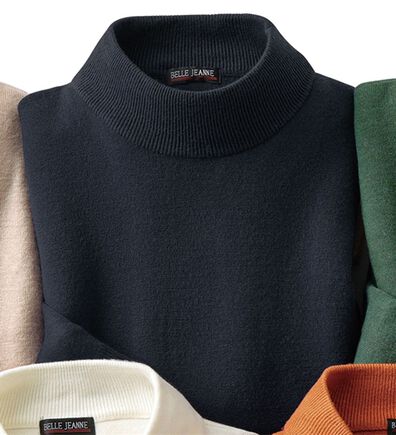 「カシミヤタッチやわらかハイネックセーター（メンズニット・セーター）」