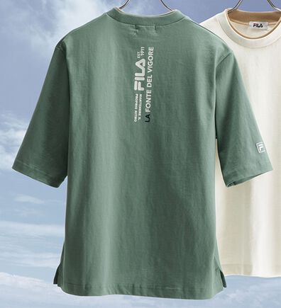 「＜フィラ＞綿１００％　キシリトール加工５分袖Ｔシャツ（メンズシャツ）」