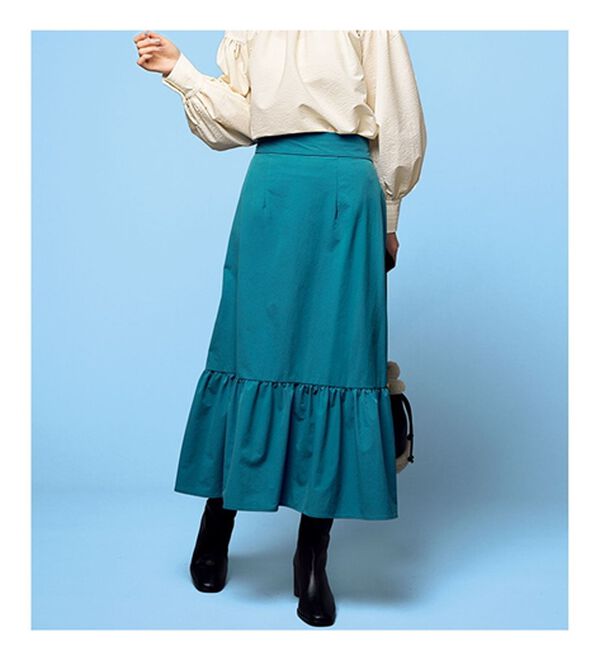 VINNO（ヴィノ）の「シャカ伸び！はっ水ギャザー切替スカート（ロングスカート）」｜詳細画像