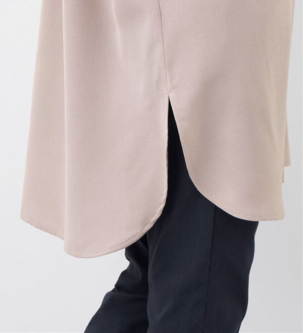 alotta（アロッタ）の「スキッパーとろみブラウスチュニック（ブラウス）」｜詳細画像