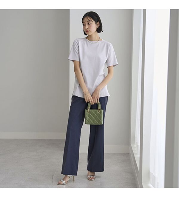 BELLUNA（ベルーナ）の「艶やか綿１００％シンプルプルオーバー（カットソー）」｜詳細画像