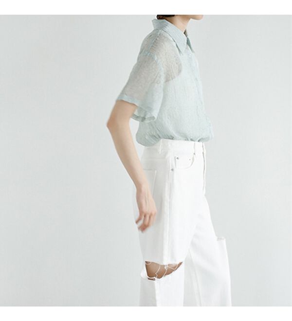 GeeRA（ジーラ）の「ニュアンスワッシャーシアーシャツ（シャツ）」｜詳細画像