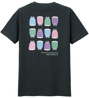 「＜アウトドアプロダクツ＞バックプリントロゴＴシャツ（メンズＴシャツ）」｜ブラック