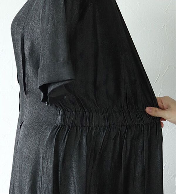 Pierrot（ピエロ）の「上品見えウエストタックシャツワンピース（カットソーワンピース）」｜詳細画像