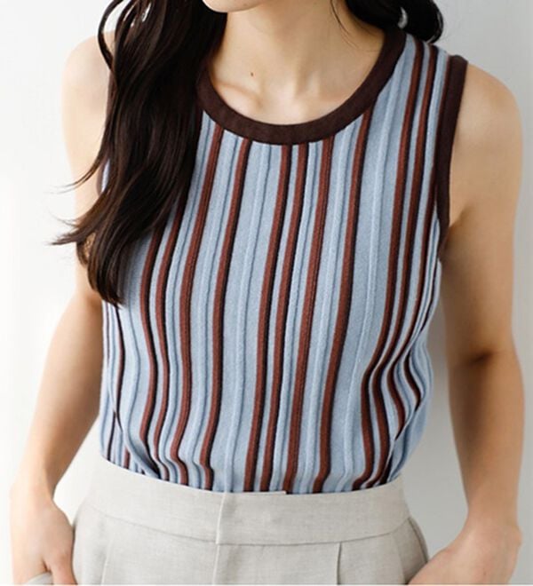 マルチストライプニットタンクトップ - ベルーナ【公式】