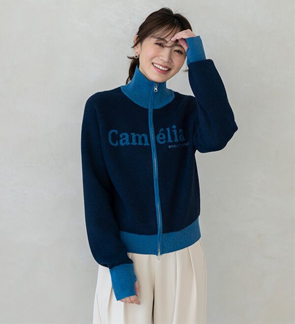 BELLUNA（ベルーナ）の「ジッパーロゴニットパーカー（その他ジャケット）」｜詳細画像
