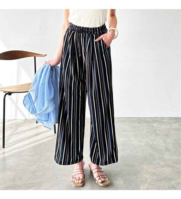 GeeRA（ジーラ）の「接触冷感！リラックスワイドパンツ（ワイドパンツ・ガウチョ）」｜詳細画像