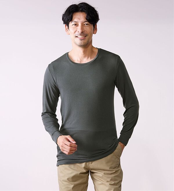 LAVIENNE（ラヴィエンヌ）の「カシミヤ入りクルーネックプルオーバー（肌着・インナーウェア）」｜詳細画像