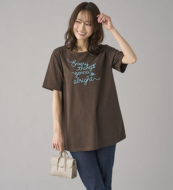 BELLUNA（ベルーナ）の「一枚で着映えるデコラＴ（Tシャツ）」｜詳細画像