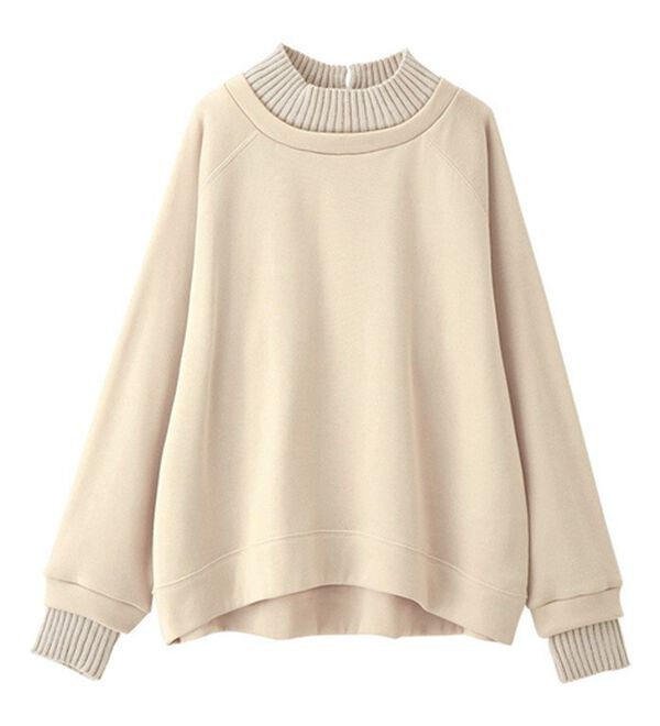 RANAN（ラナン）の「裏起毛！毛玉になりにくい！ニット切替プルオーバー（カットソー）」｜詳細画像