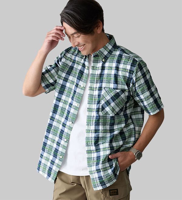 「＜アウトドアプロダクツ＞さらっと快適サッカーシャツ（メンズシャツ）」｜詳細画像