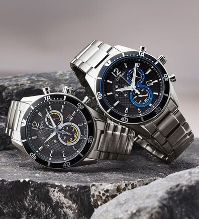 「＜シチズン＞エコ・ドライブ　クロノグラフ（メンズ腕時計）」