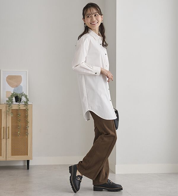 BELLUNA（ベルーナ）の「ストレッチスエード調美脚パンツ（フルレングスパンツ）」｜詳細画像