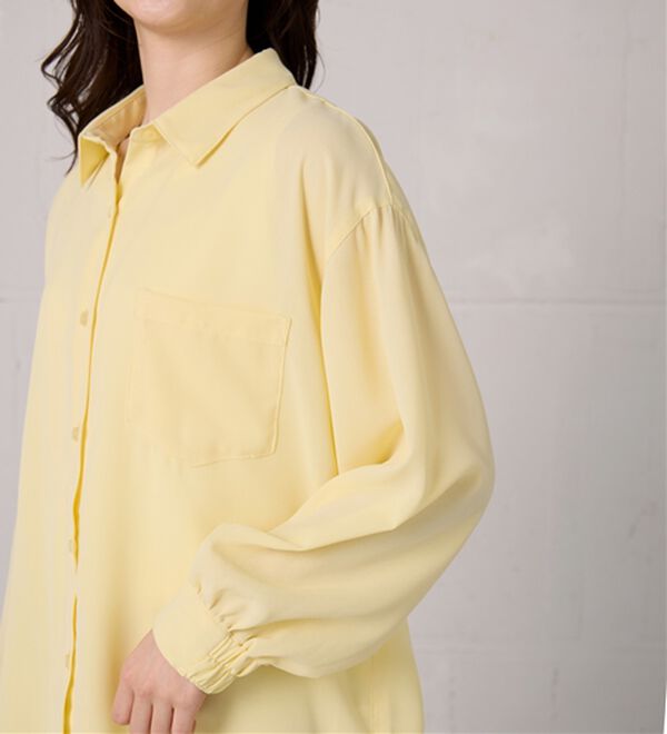 BELLUNA（ベルーナ）の「イージーケア！とろみ素材ビッグシャツ（シャツ）」｜詳細画像