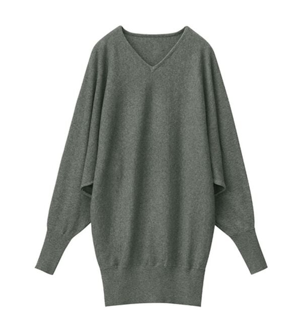 Viola e Viola（ヴィオラ エ ヴィオラ）の「【静電気防止】綿１００％Ｖネックドルマンセーター＜Ｍ～４Ｌ＞（ニット・セーター）」｜詳細画像