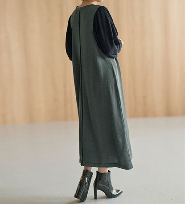 RANAN（ラナン）の「ボリューム袖アウトシームニットワンピース（ニットワンピース）」｜詳細画像