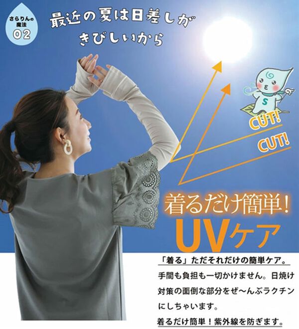 A HAPPY MARILYN（アハッピーマリリン）の「【Ｍ～８Ｌ】【接触冷感・吸水速乾】日差しから守るアームカバー（その他ファッション小物）」｜詳細画像