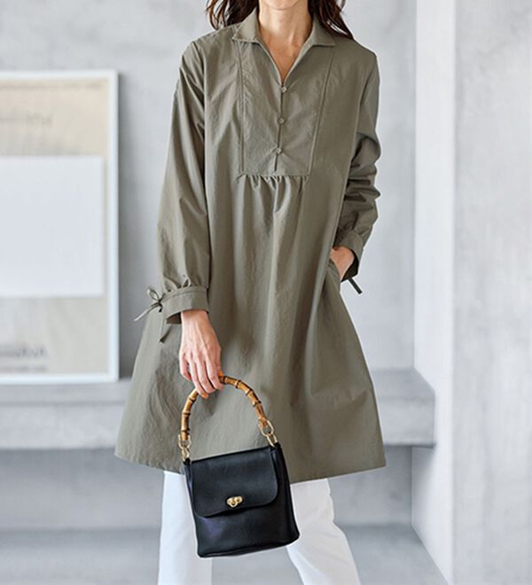 BELLUNA（ベルーナ）の「ナチュラルを楽しむナイロン素材チュニックワンピース（チュニックワンピース）」｜詳細画像