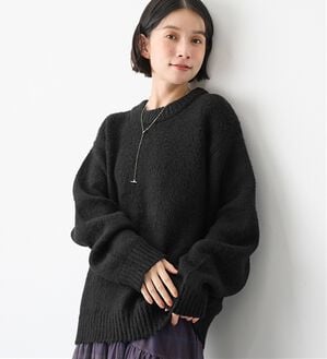 Viola e Viola（ヴィオラ エ ヴィオラ）の「ゆるっとふんわり素材ニット（ニット・セーター）」｜ブラック