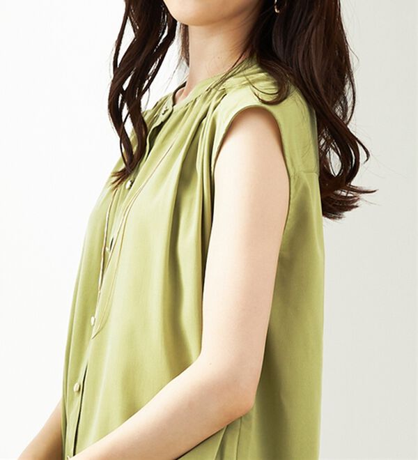 BELLUNA（ベルーナ）の「ギャザー使いフレンチスリーブブラウス（ブラウス）」｜詳細画像