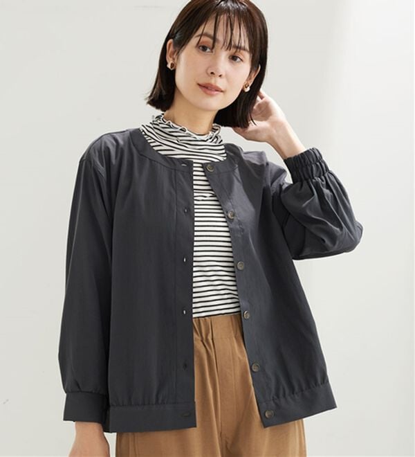 BELLUNA（ベルーナ）の「ビンテージ調ボタンデザインブルゾン（その他ジャケット）」｜詳細画像