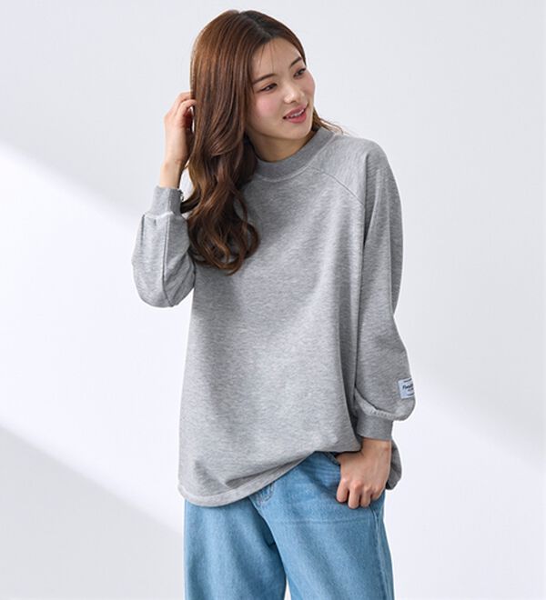 BELLUNA（ベルーナ）の「華奢見せ！しっかり綿混裏毛素材トレーナー（トレーナー・スウェット）」｜詳細画像