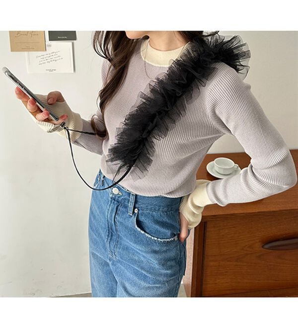 GeeRA（ジーラ）の「チュールショルダーストラップ（その他ファッション小物）」｜詳細画像