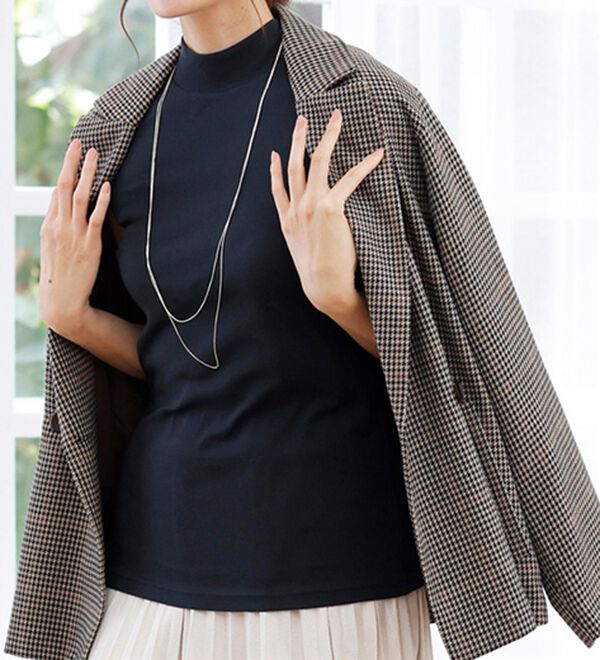 LAVIENNE（ラヴィエンヌ）の「【UVカット】綿１００％スリーブレスハイネックプルオーバー＜カラフルコットン＞（肌着・インナーウェア）」｜詳細画像