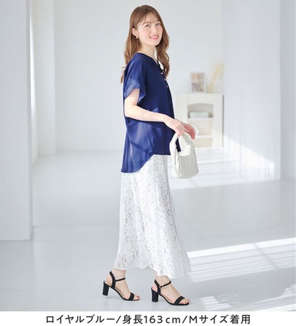 alotta（アロッタ）の「衿デザイン大人上品とろみブラウス（ブラウス）」｜詳細画像