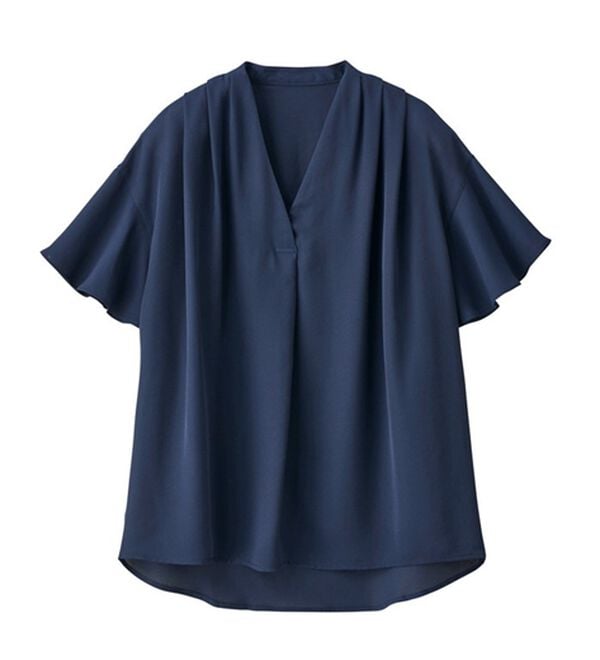 GeeRA（ジーラ）の「【再入荷】サラサラ涼しい！着やせも叶うフレアー袖ブラウス（ブラウス）」｜詳細画像