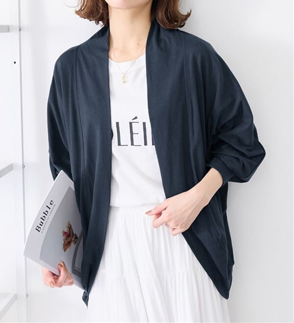 【新品未使用】サラッとドルマンカーディガン　タグ付き 5つの機能付】UV対策に！ひんやり ゆるドルマンカーディガン