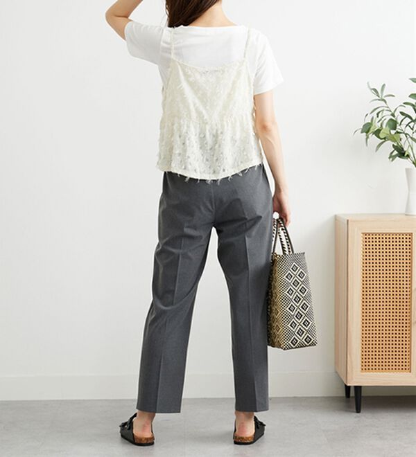 BELLUNA（ベルーナ）の「シフォン素材フェザービスチェ（タンクトップ・キャミソール）」｜詳細画像