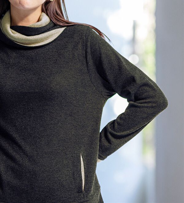 BELLUNA（ベルーナ）の「衿デザイン配色チュニック（チュニック）」｜詳細画像