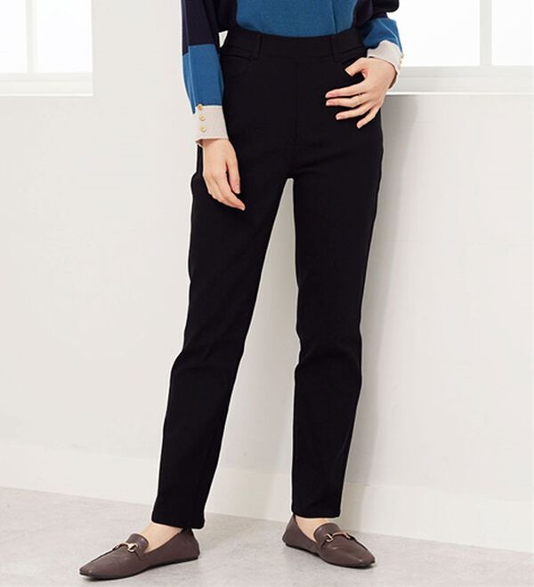 BELLUNA（ベルーナ）の「裏起毛ツイル素材ストレッチパンツ（フルレングスパンツ）」｜詳細画像