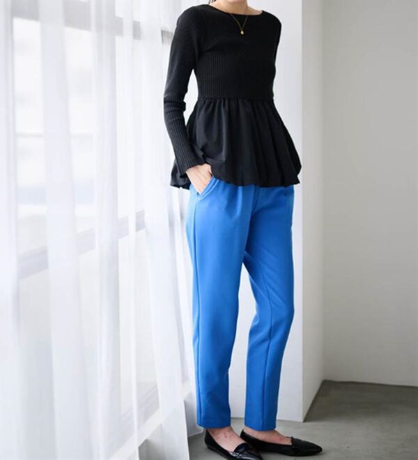 RANAN（ラナン）の「あったか！裏起毛美脚シルエットタックパンツ（フルレングスパンツ）」｜詳細画像