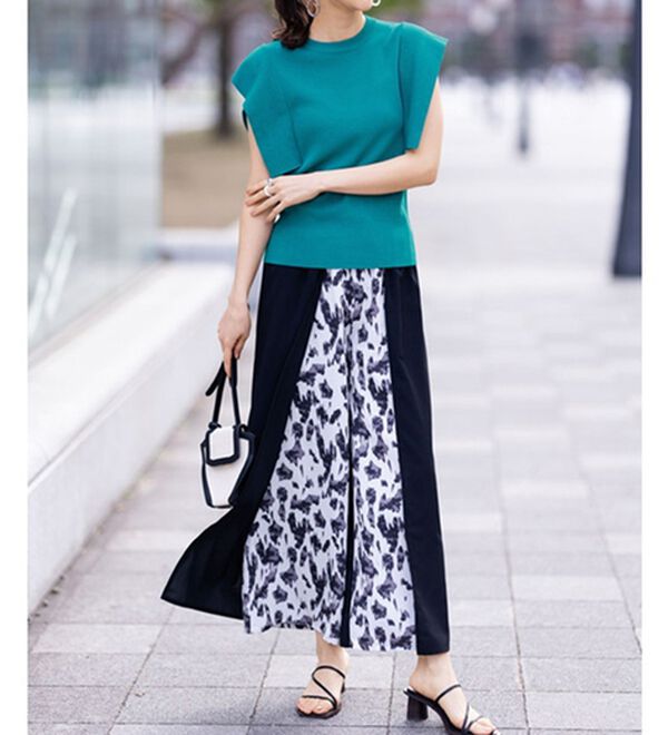 RANAN（ラナン）の「ひんやり！スクエアスリーブサマーニット（ニット・セーター）」｜詳細画像