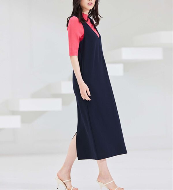 選べる2丈】着心地ラクなひんやりジャンパースカート - ベルーナ