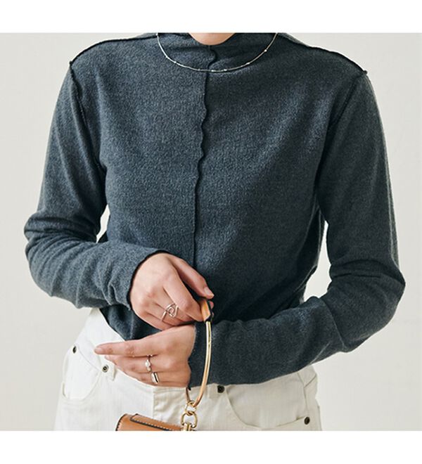 RANAN（ラナン）の「前後２ＷＡＹ！メロウ使いニットソーフリルプルオーバー（カットソー）」｜詳細画像