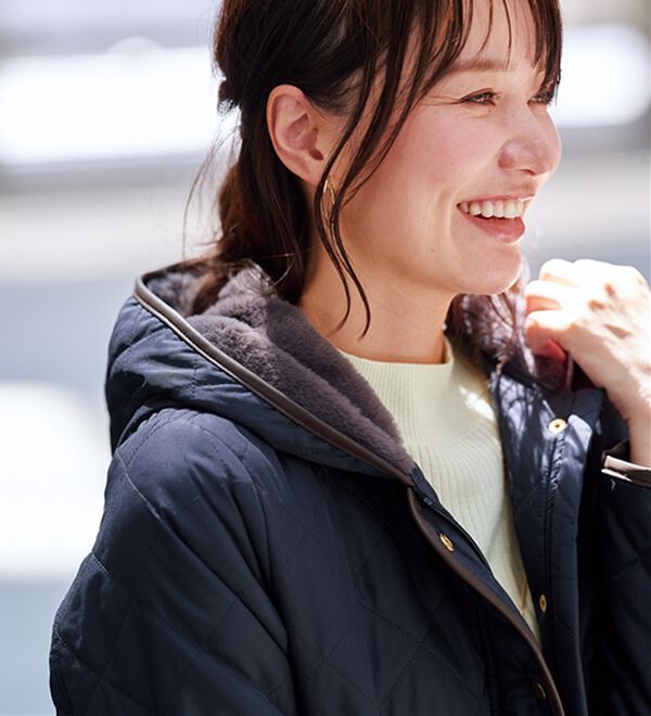 BELLUNA（ベルーナ）の「パイピング使いキルトデザインコート（ロングコート）」｜詳細画像