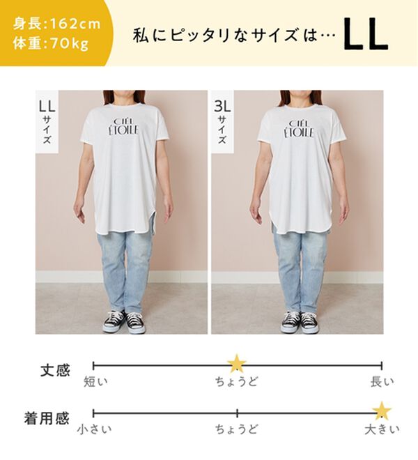 Viola e Viola（ヴィオラ エ ヴィオラ）の「ひんやり＆さらり綿混チュニックＴシャツ（チュニック）」｜詳細画像