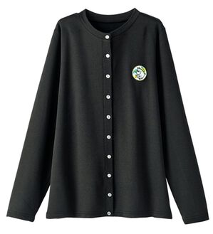 BELLUNA（ベルーナ）の「ムーミンワッペンカーディガン（ニットカーディガン）」｜黒